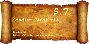 Stadler Terézia névjegykártya